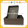 Trade Assurance Modest Luxury Man Leather Shoes Paper Box Brown Black Fancy Paper Box Gold Hot Stamping Logo